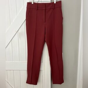 Veronica Beard Deep Red Mauve Trousers